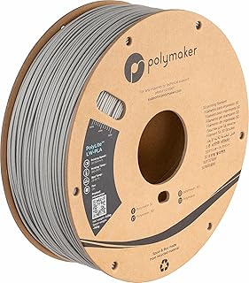 Polymaker LW PLA Filament 1.75mm Gray, Pre-Foamed PLA 800g Lightweight 3D Filament - PolyLite 3D Printer LW-PLA for Printing RC Plane, 190-210 °C Printing Temp. | High Rigidity | Easy to Paint