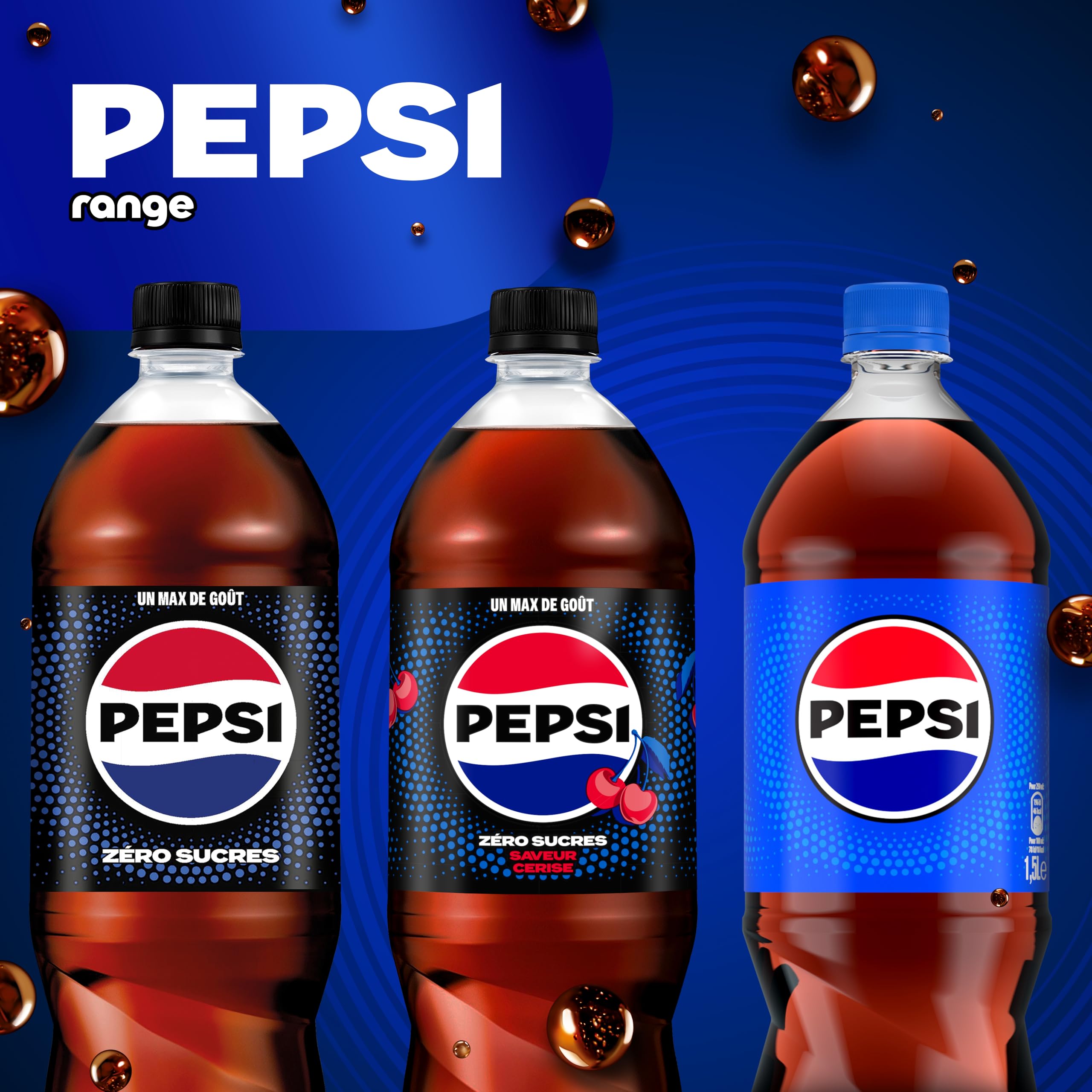 PEPSI Soda au Cola Classique - Lot de 12x50cl