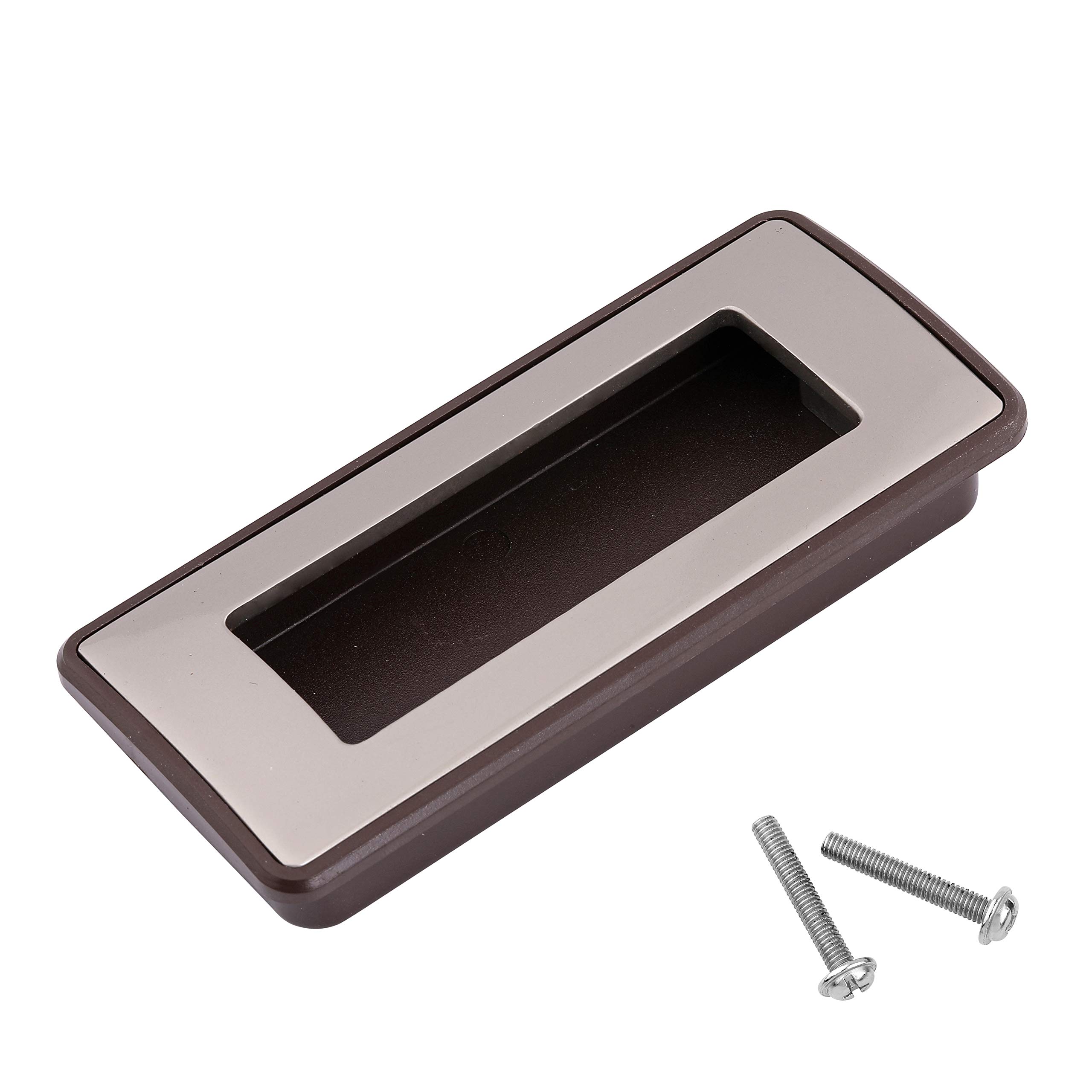 OTRO Matt Wengi Finish Concealed Handle for Sliding Door/Drawer/Cabinet (1536), Pack of 2 (4-INCH)