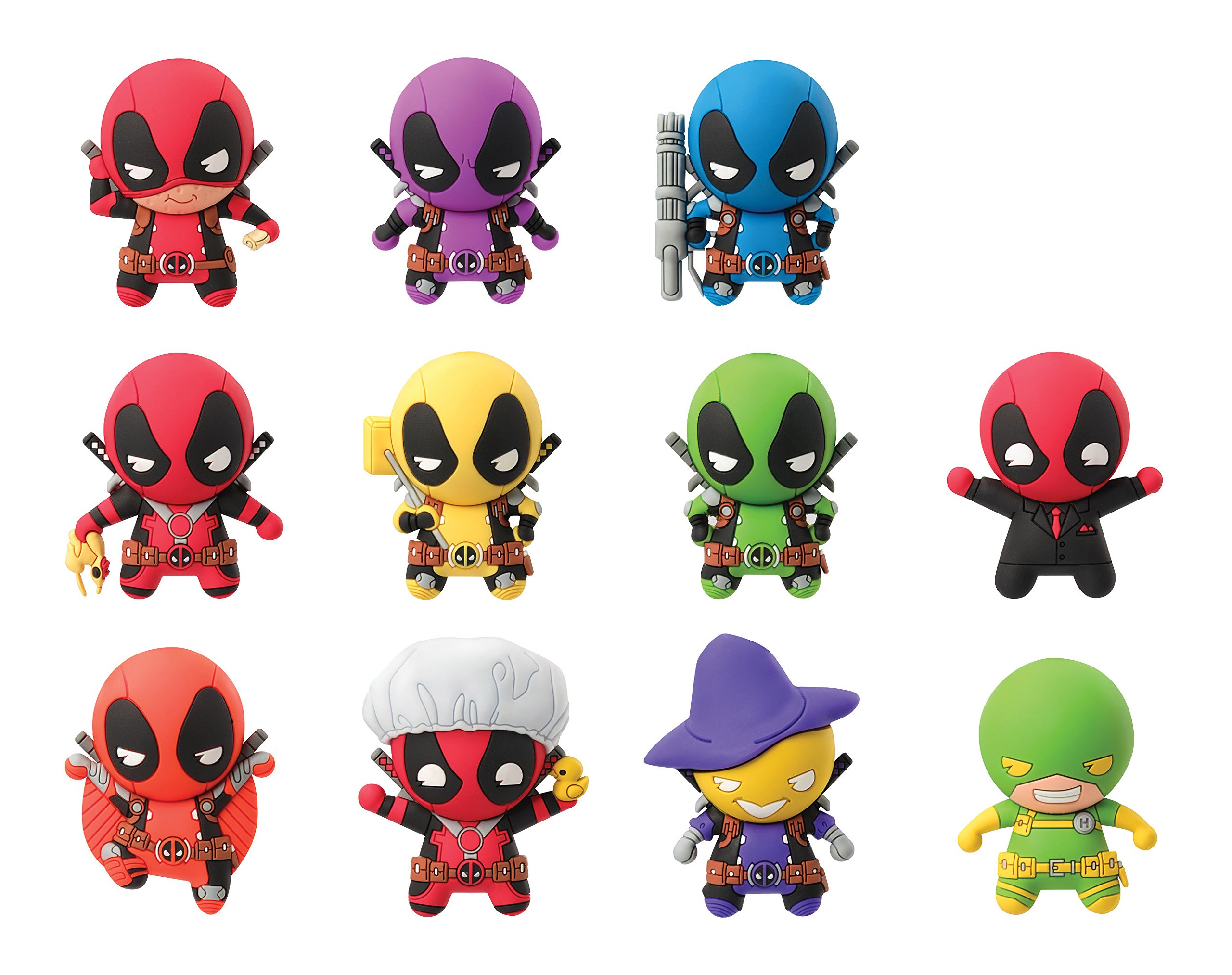 MARVEL MNGM68580 Deadpool Series 2, Sacchetti ciechi in Schiuma 3D, Neri, 7,6 cm