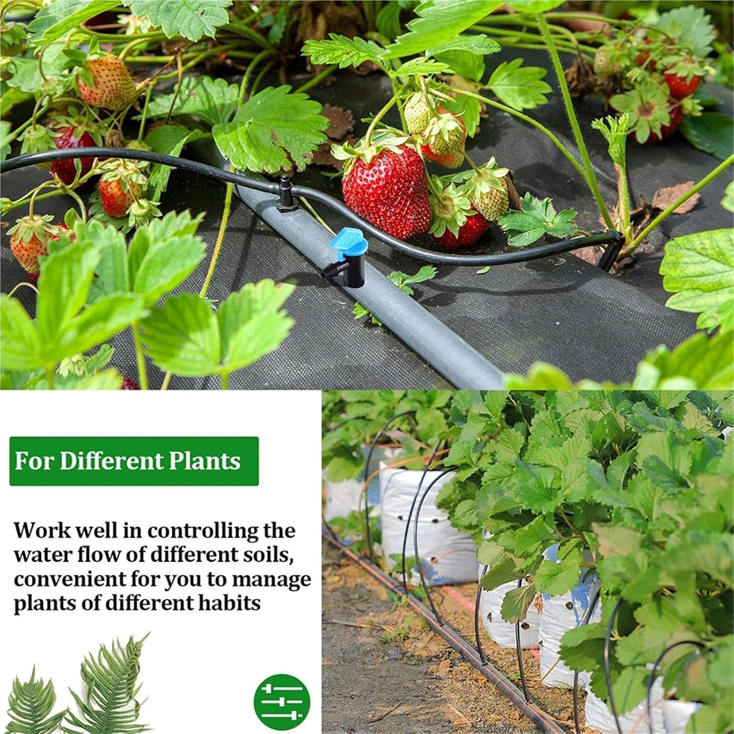 20Pcs Irrigation Drip Emitter Garden Flag Irrigation Dripper Trees and Shrubs(16L)