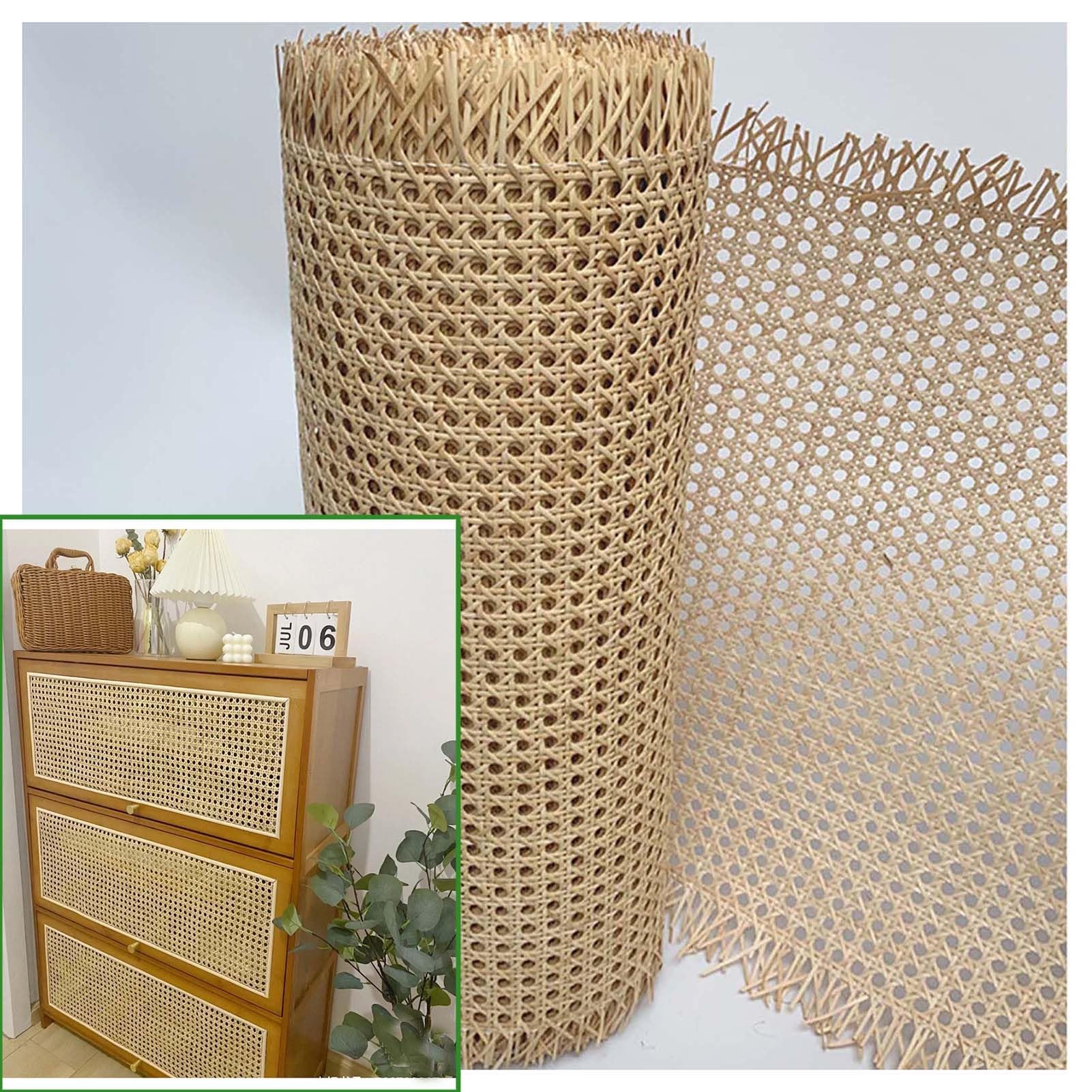 Fettuccia Canna, Rotolo Materiale Canna Intrecciata, Fettuccia Rattan Naturale, Foglio Di Fettuccia Di Canna, For Mobili Sedia Armadio Soffitto Forniture Fai Da Te Ricambio Sedute ( Size : 40cmx200cm(