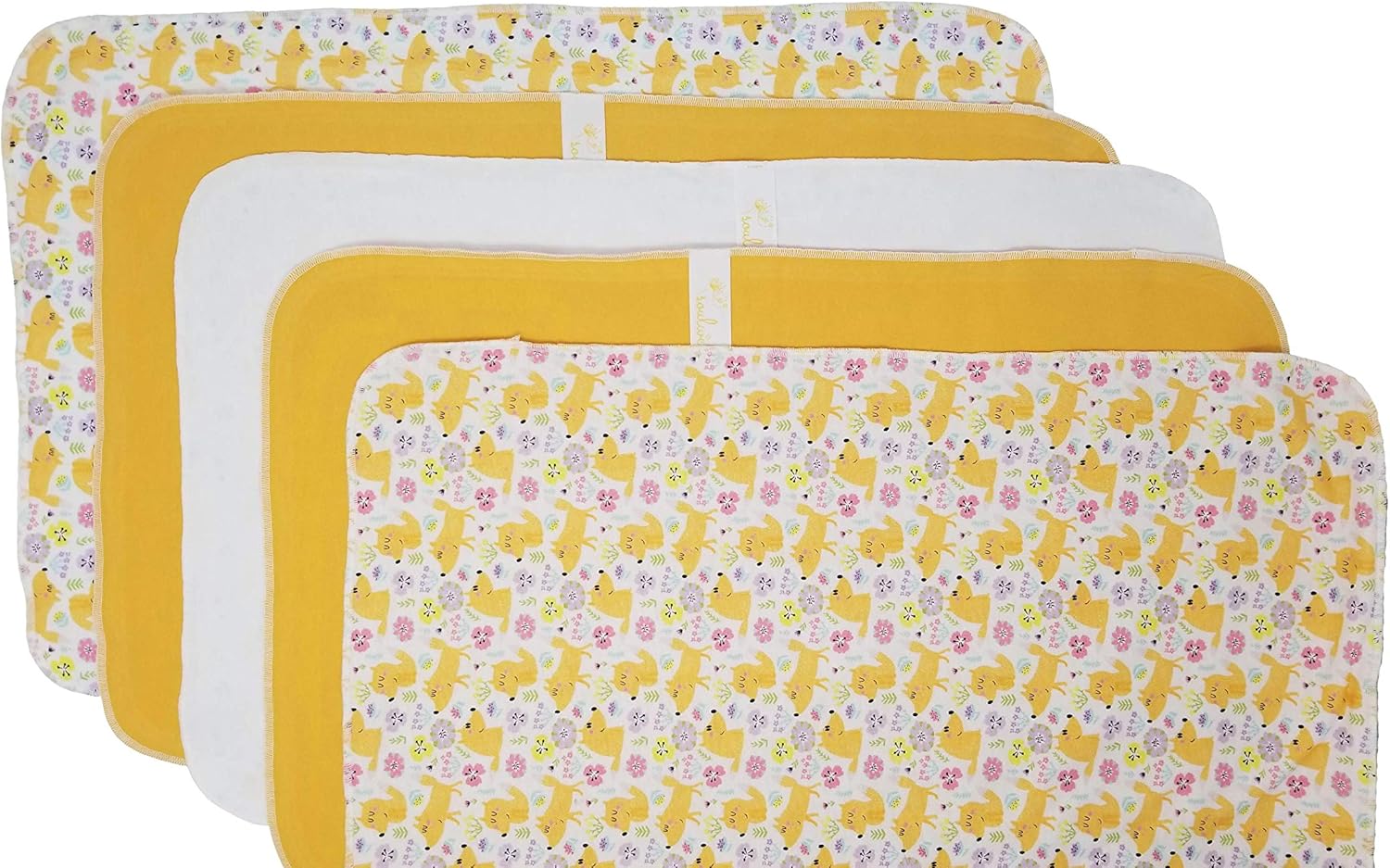 Soulwell Baby Organic Burp Clothes Set of 5Super Soft