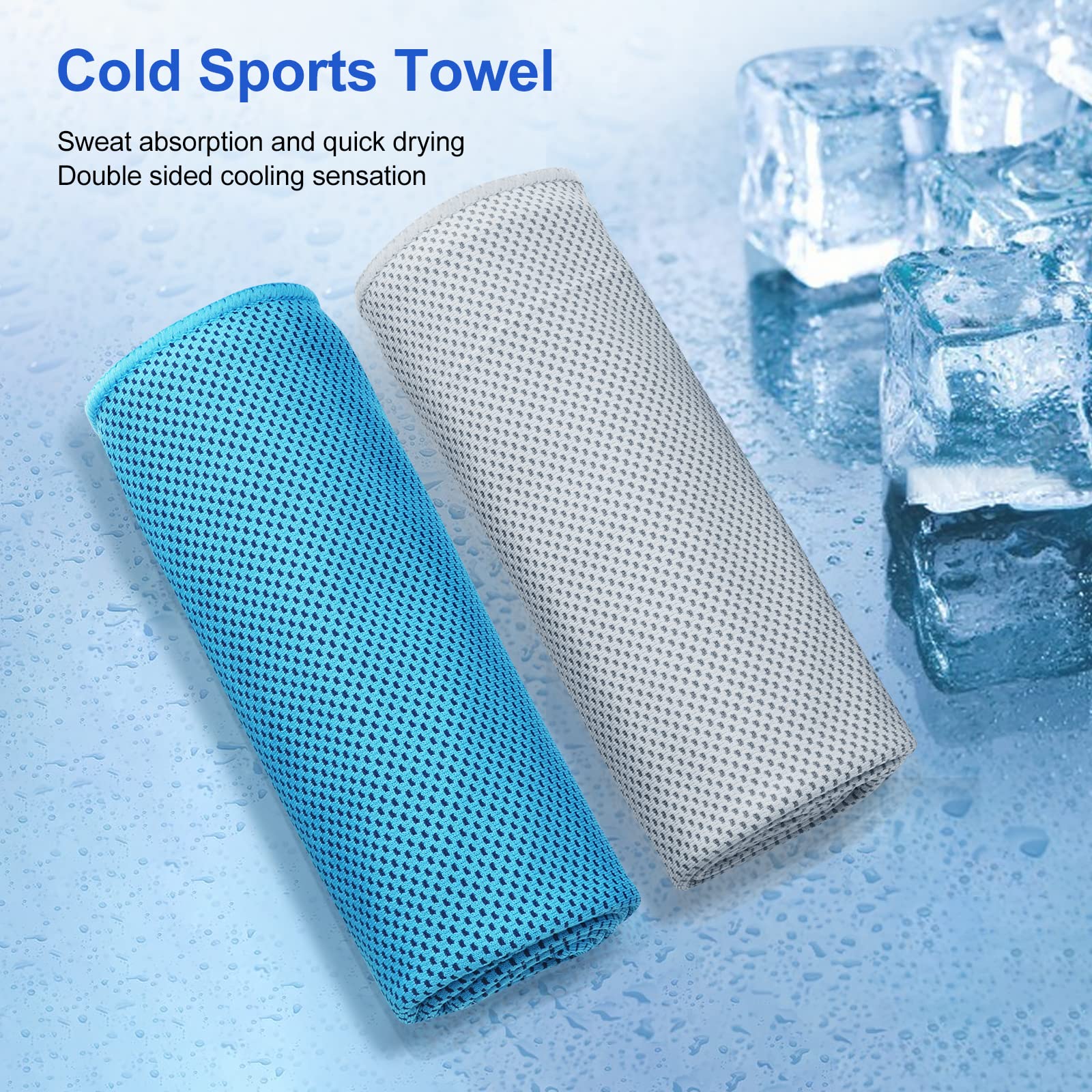 Cooling Towel 4Packs, Ice Towel, Microfiber Towel, Soft Breathable Chilly Towel Stay Cool for Yoga, Sport, Gym, Workout, Camping, Fitness, Running, Workout & More