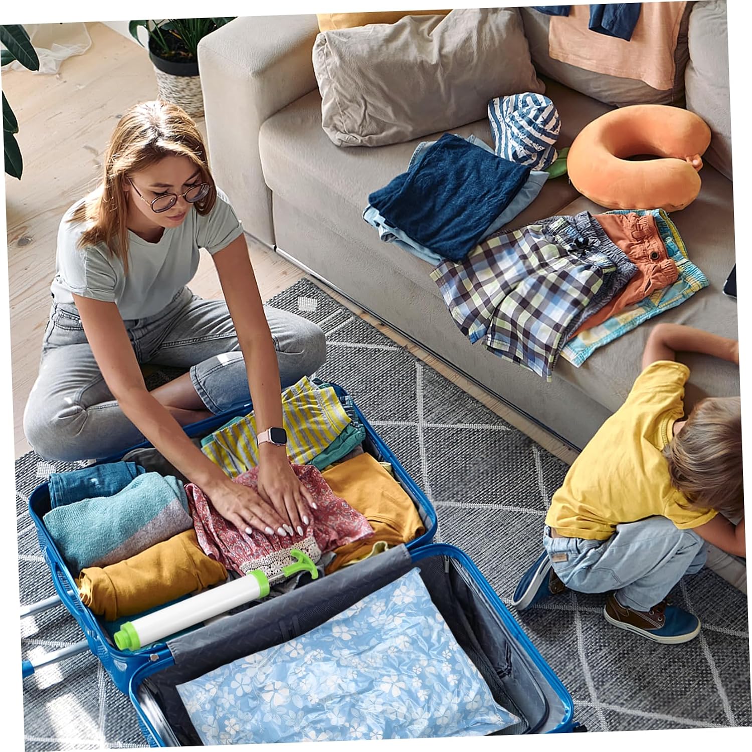 Automotive Vacuum Pump Handheld Manual Air Deflation Pump Vacuum Sealer Bags Rolls Handle for Vaccum Storage Bags Style