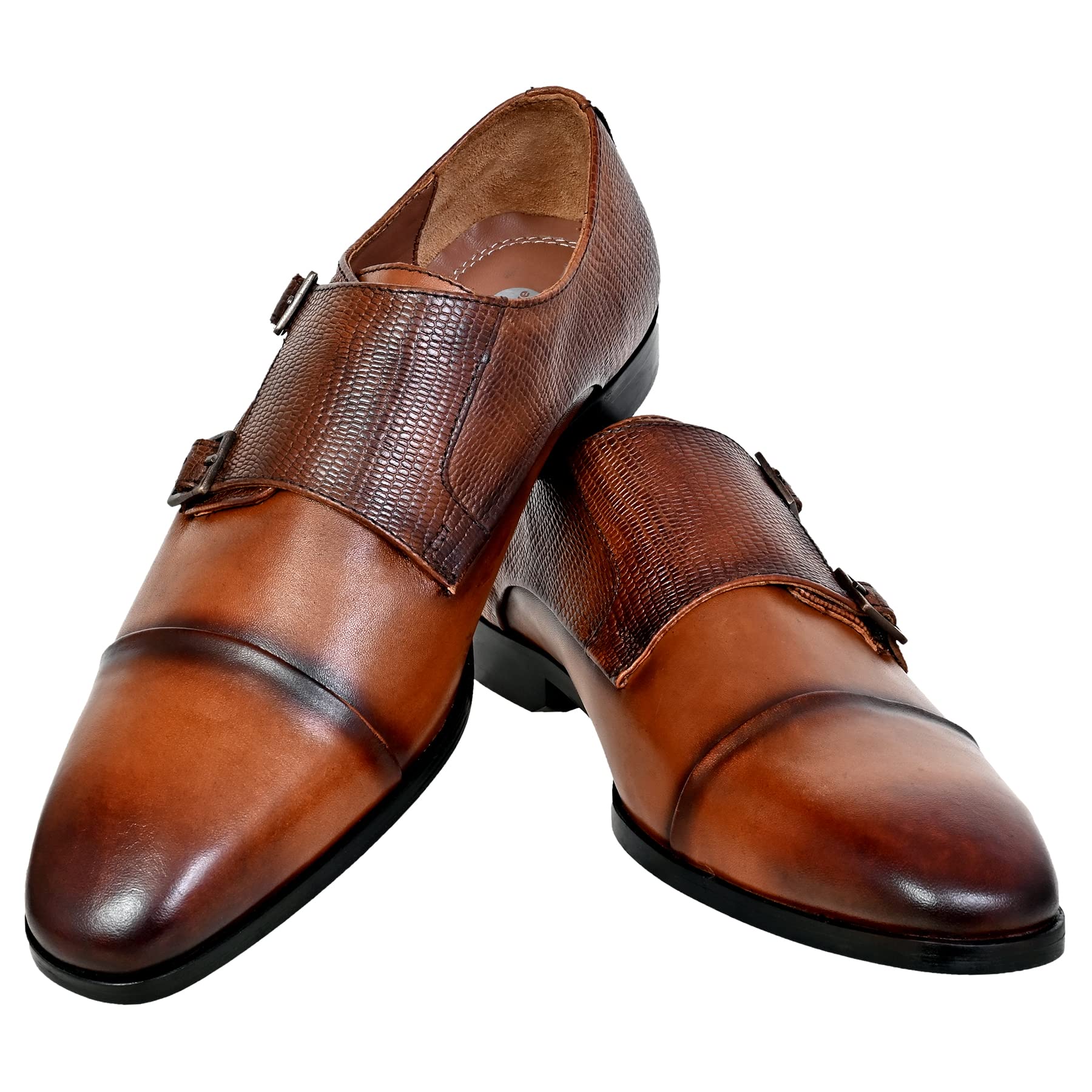 Formal & Party Patent Leather Monk Strap Shoes for Men-image-41