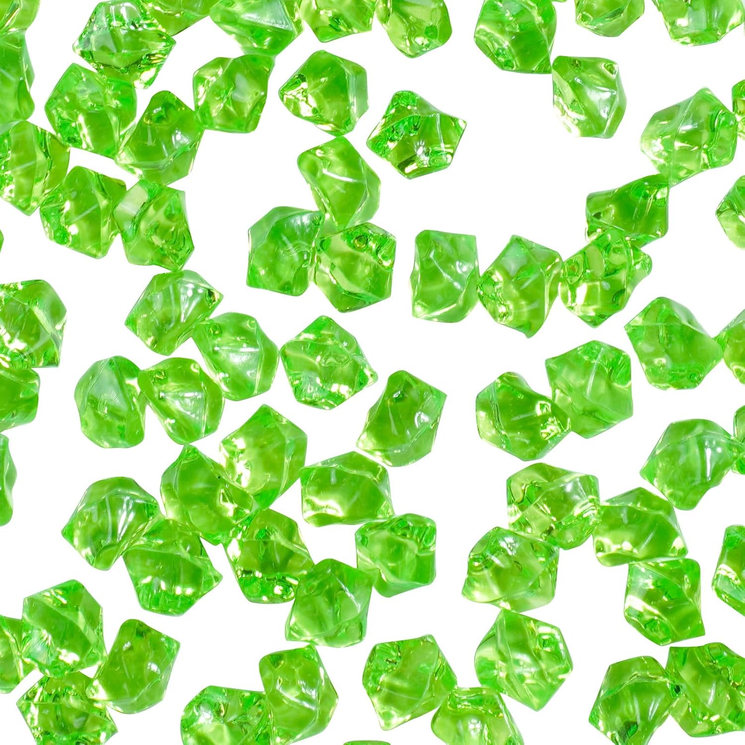 1.1Lb 800Pcs Fake Ice Cubes Clear Rocks Artificial Ice Acrylic Diamonds Vase Fillers for Centerpieces Christmas Decorative Bowl Fillers Fish Tank Aquarium Decorations,Crystals for Crafts
