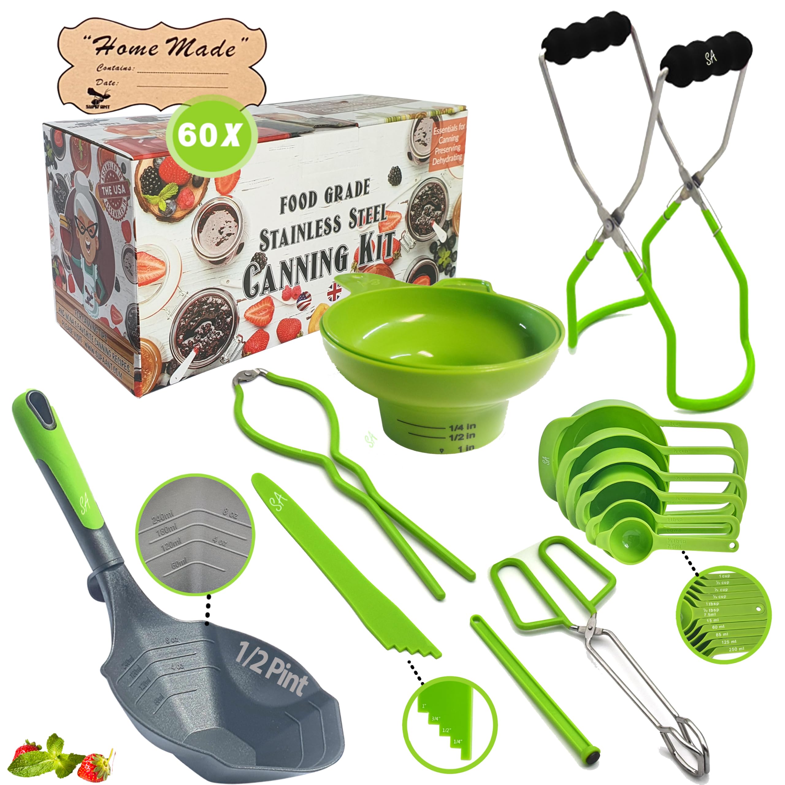 Water Bath Canning Kit - Stainless Steel Pot & Tools -8