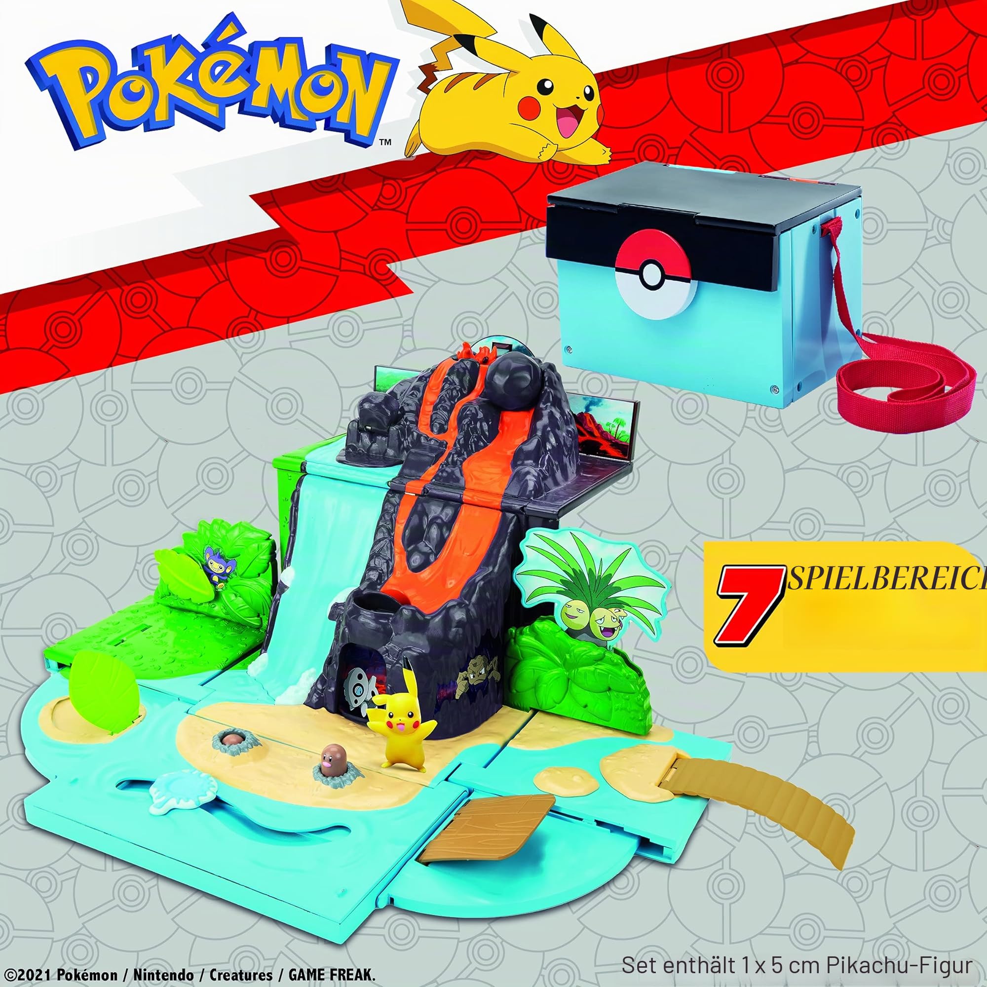 Unbekannt AB Gee 674 PKW2366 Pokemon Tragetasche Volcano Spielset, rot