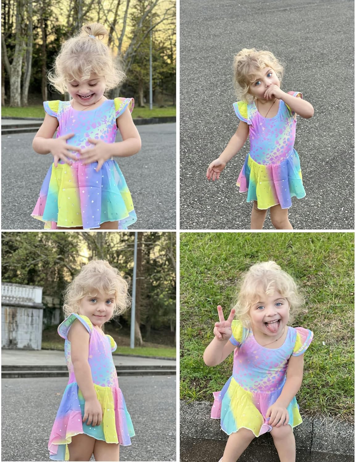 Zaclotre Girls Ruffle Sleeve Ballet Leotard with Skirt Criss-Cross Back Dance Dresses Outfit - Image 5