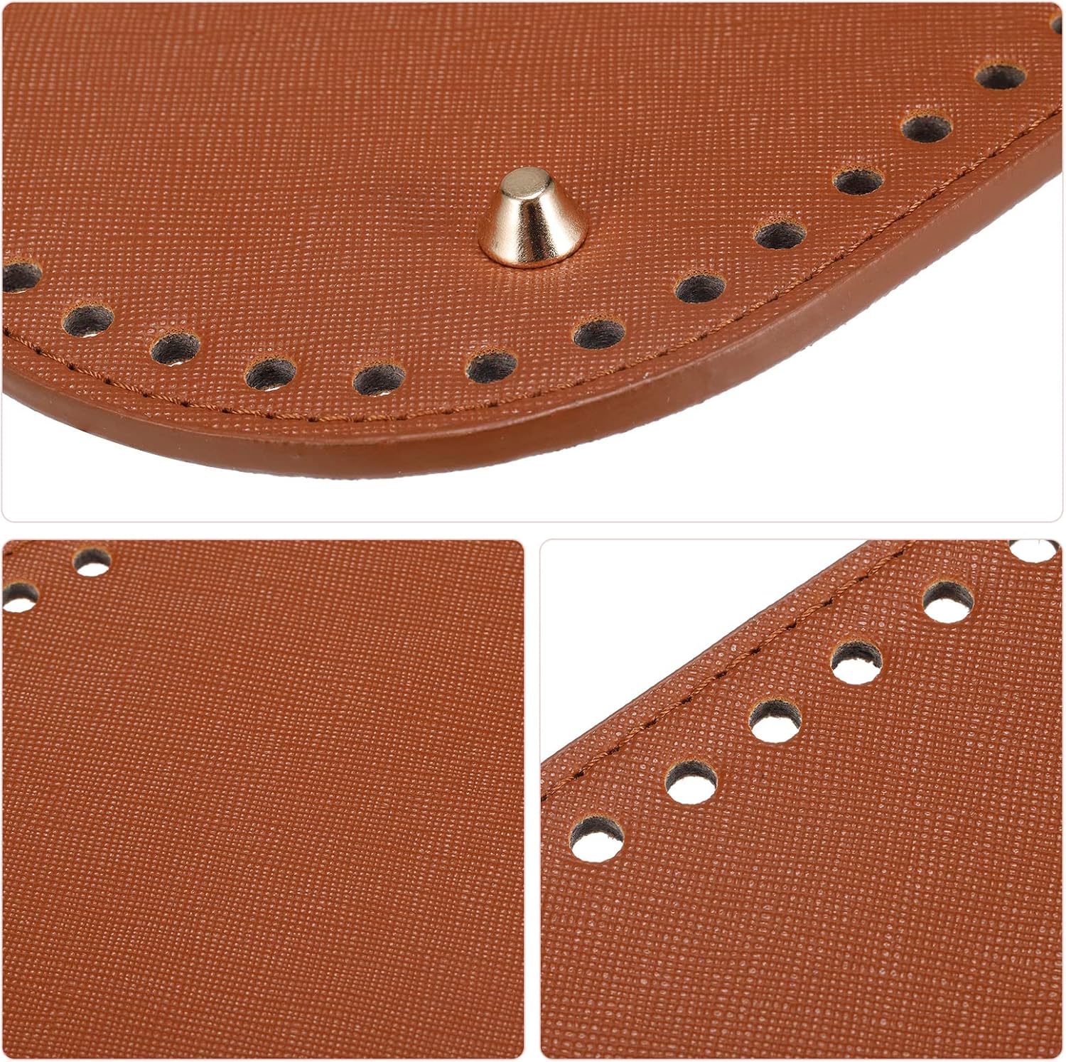 uxcell Leather Bag Bottom Shaper, 4Pcs DIY PU Purse Shaper Bag Bottom with Hole 11.8 x 5.9 Inch for Purse DIY Bag Making Accessories - Multicolor