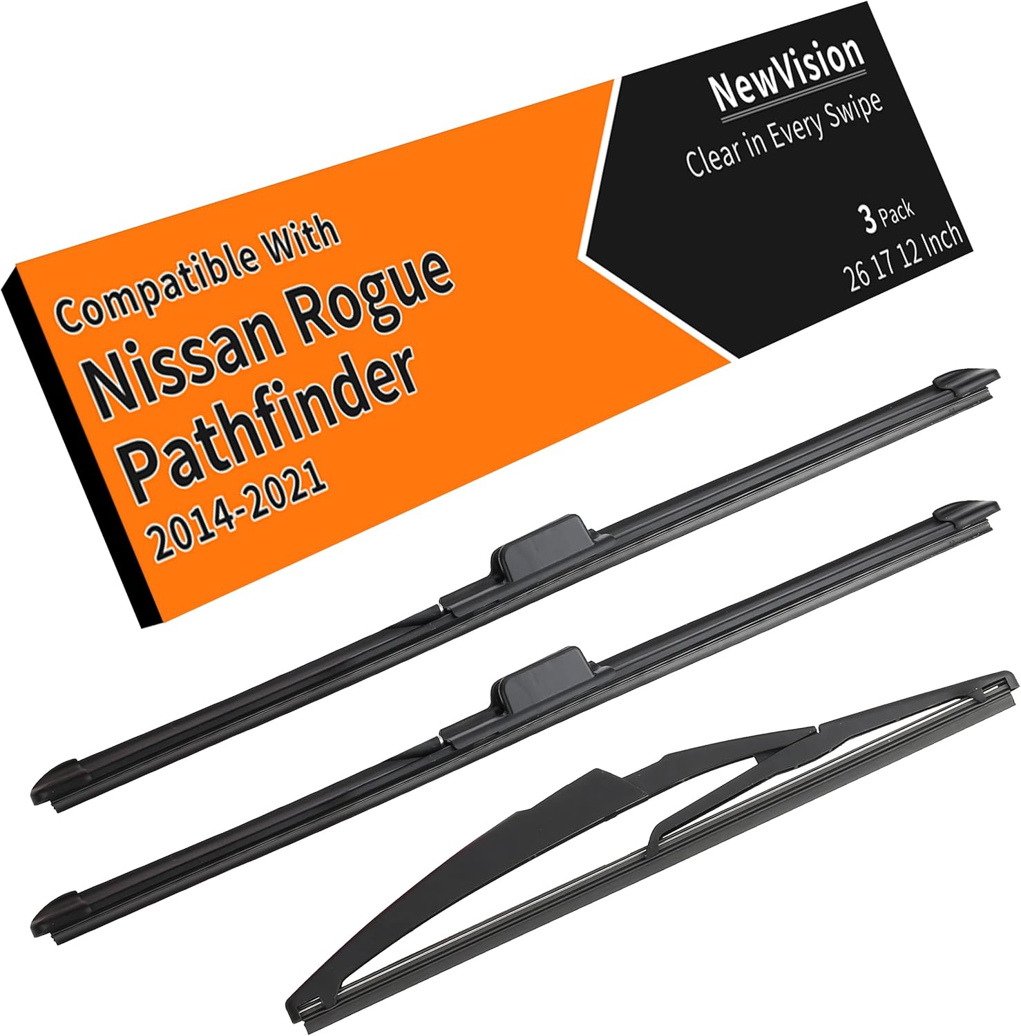 New Vision Windshield Wiper Bades for Nissan Rogue 2014