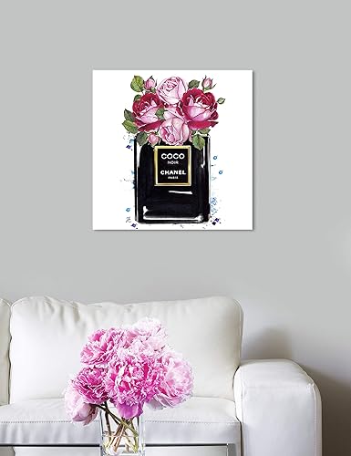 Miniatura 3 de The Oliver Gal Artist Co. Lienzo decorativo de pared moderno y glamuroso con texto en inglés «Doll Memories-Coco Roses», decoración del hogar, 16 x