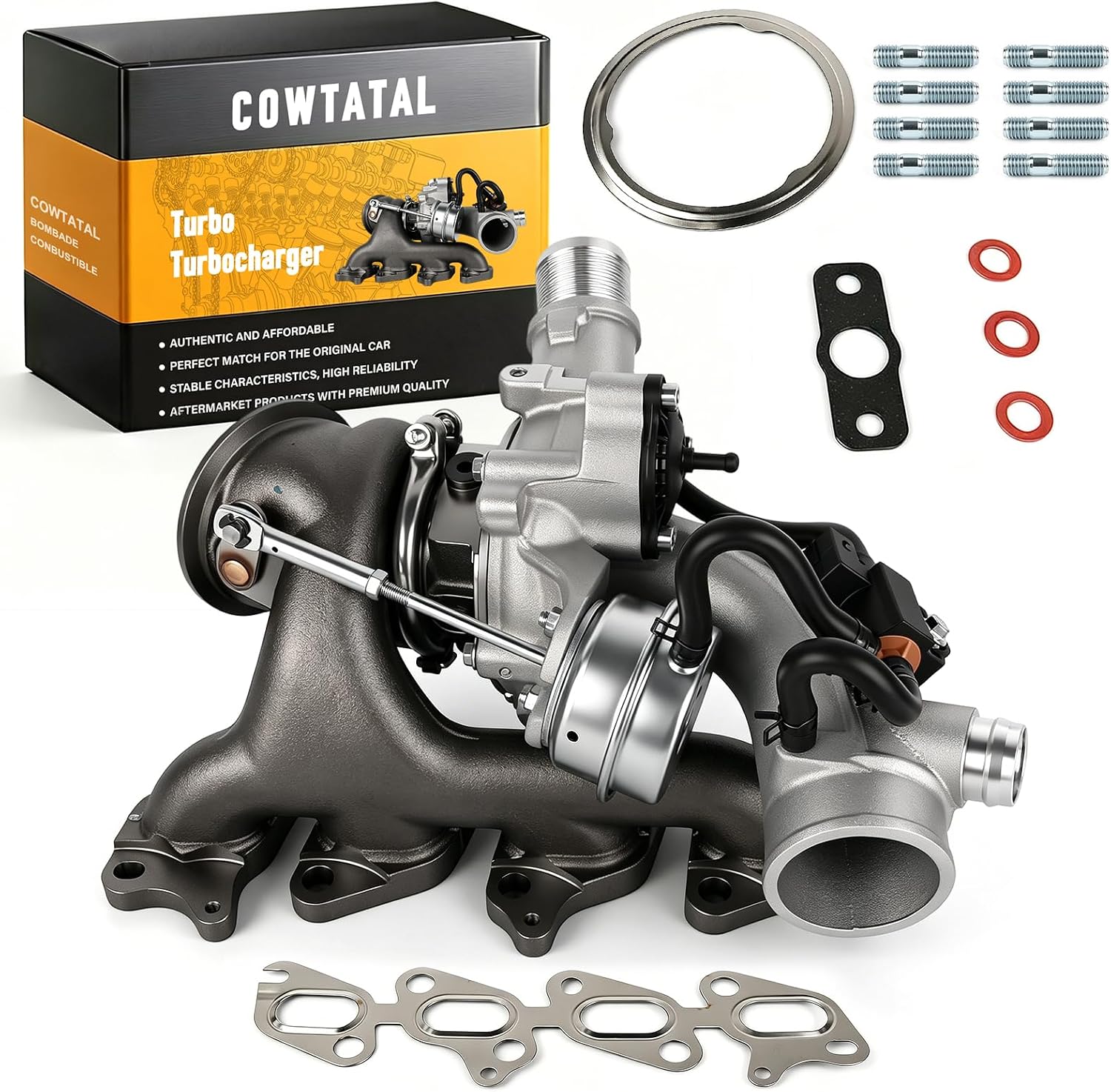 667-203 Turbo Turbocharger with Gaskets Repair kits Compatible with 1.4L 2011-2015 Chevy Cruze 2012-2020 Sonic 2013-2018 Trax 2013-2018 Buick Encore Replace# 55565353