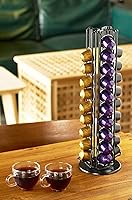 Vista 2 de Coffee Pod Carousel Capsules Holder Storage Organizer Rack Compatible with Nespresso Original Line 40 Pods, Black