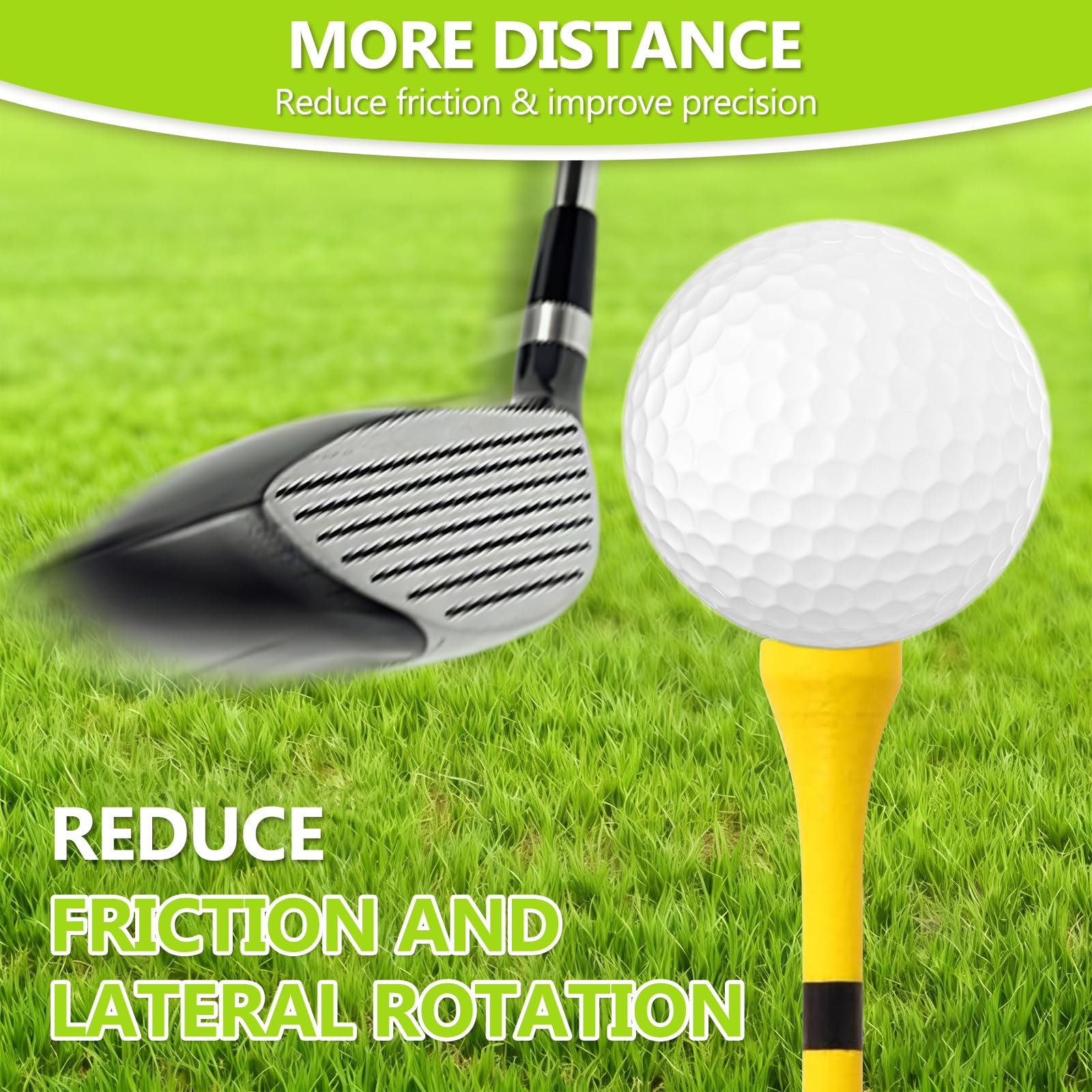 Tees de Golf 83mm Madera Multicolores Accesorios para Golfistas Aficionados y Profesionales