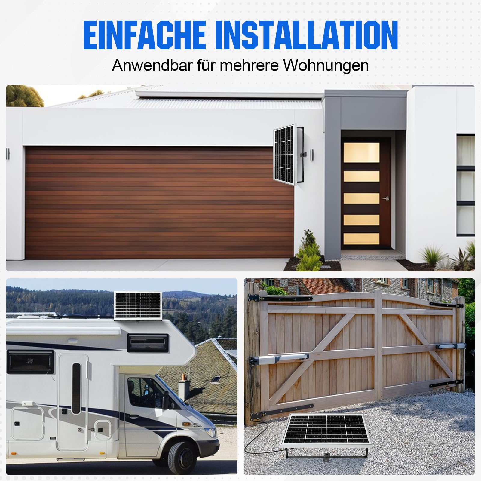 ECO-WORTHY Kit de panel solar monocristalino de 10 W, 12 V, cargador solar para carga de mantenimiento, módulo solar de 10 W, regulador de carga solar, cable solar para baterías de 12 V, caravana