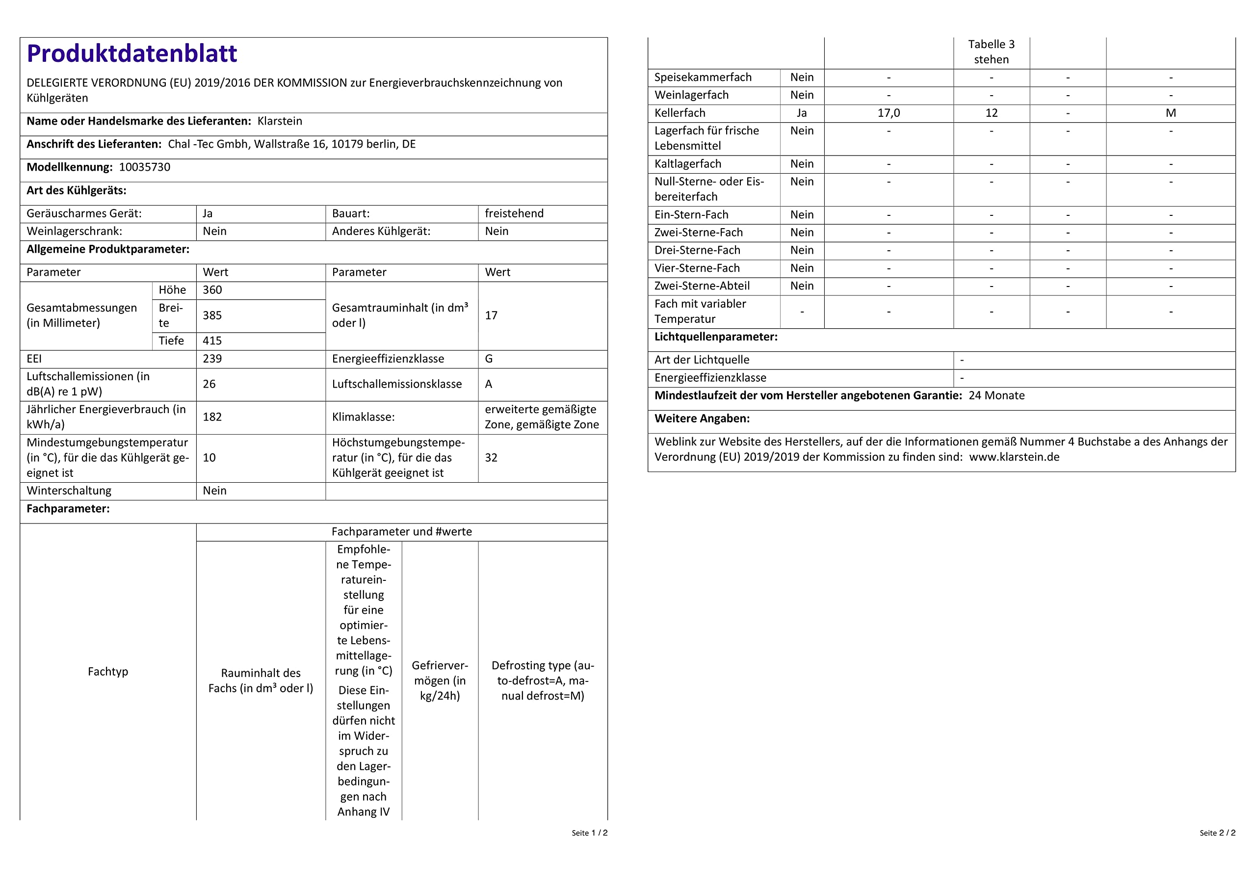 Klarstein Mini-Kühlschrank für Getränke, Kleiner, Lautlos, Skincare Fridge, 3 Kühlstufen, Camping, Minikühlschrank für Zimmer, Büro 0-15°C, 17 L