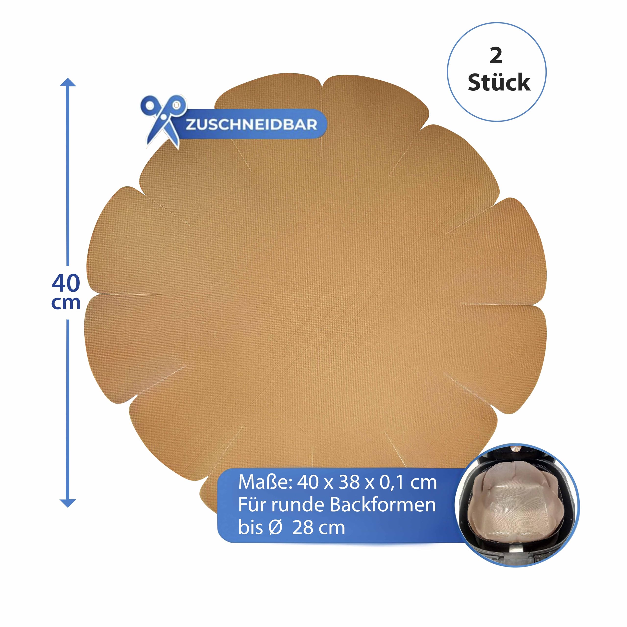 Carta Da Forno Riutilizzabile Set 8 Pezzi - In Teflon, Resistente Fino A 260°C, Ritagliabile, Lavabile In Lavastoviglie - Foto 8