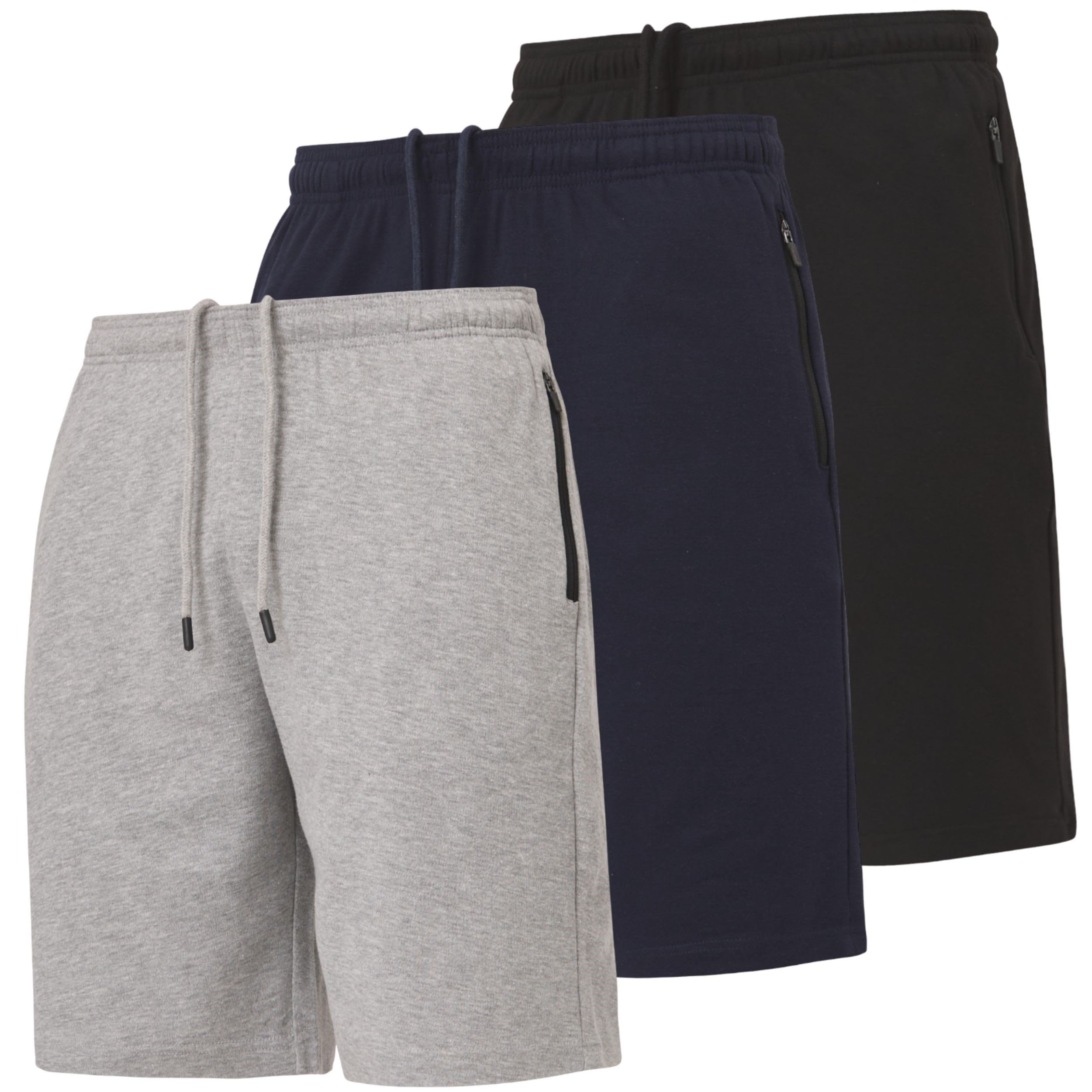 Ultra Performance 3 Pack Mens Shorts Casual Men's Athletic Short Workout Gym Shorts for Men with Zipper Pockets, Small - 5X