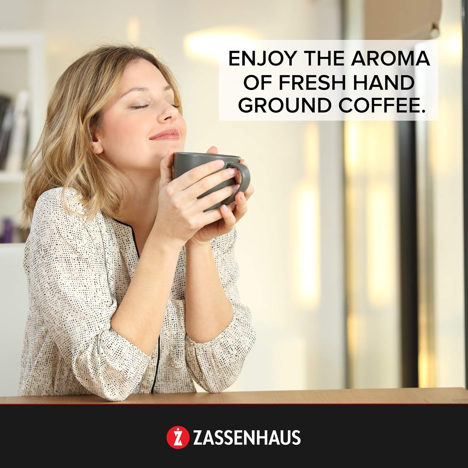 Zassenhaus Santiago Coffee Mill, Beechwood Manual Coffee Bean Grinder