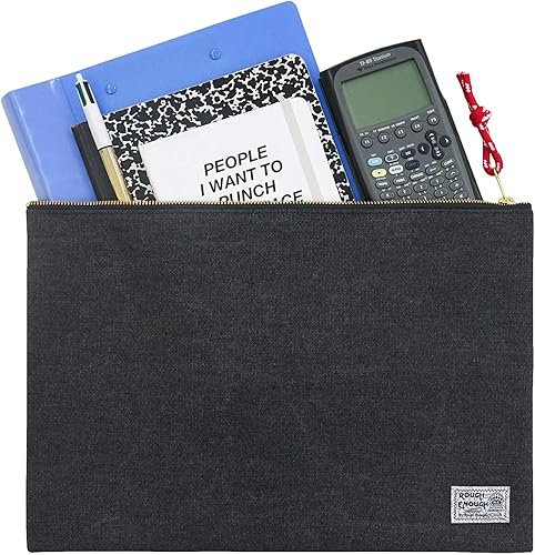 Miniatura 3 de Rough Enough Important - Organizador de documentos, carpeta segura para almacenamiento de viaje, bolsa de lona con cremallera para tamaño legal A4,