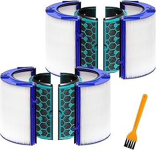 HP04 Filter Replacements for Dyson Fan Filter HP04 TP04 DP04, Air Purifier Filter Compatible with TP05 DP05, 360° Combi True HEPA and Activated Carbon Filter (2 Pack)