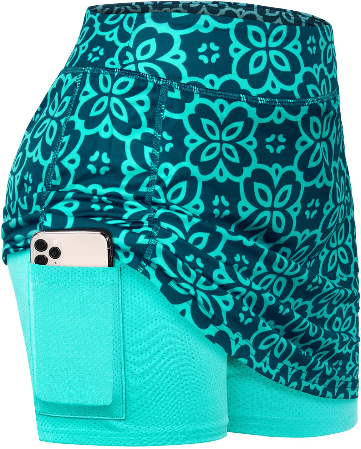 BLEVONHWomen Tennis Skirts Inner Shorts Elastic Sports Golf Skorts with Pockets