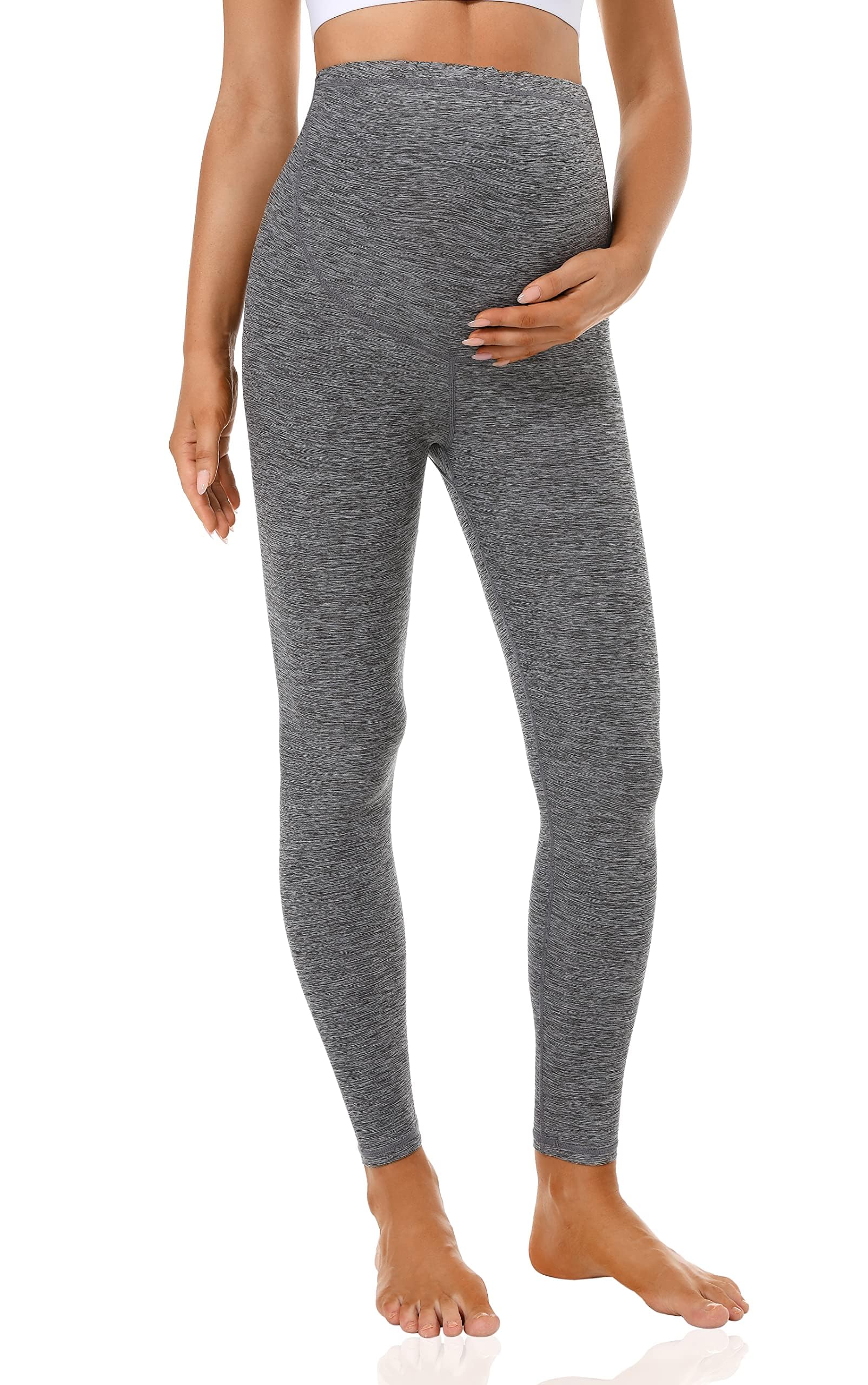 Foucome Legging de maternité super doux pour femme