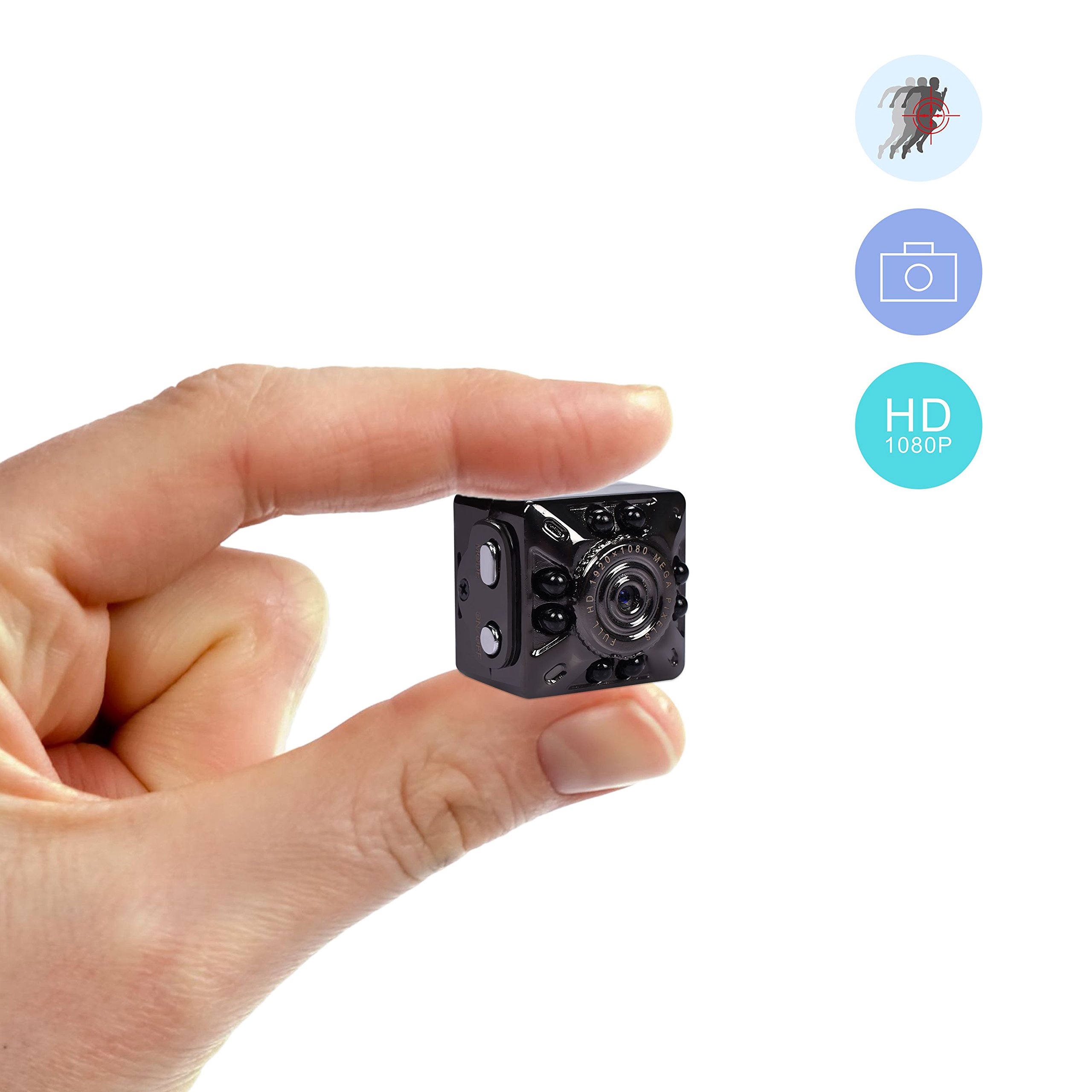 Amazon.co.jp: 超小型隠しカメラ 防犯カメラ 1080P 暗視撮影 赤外線8粒