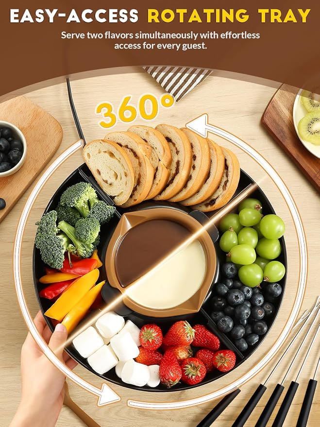 Set de Fondue de Chocolate Eléctrico Capacidad 4 Tazas Negro miniatura 4