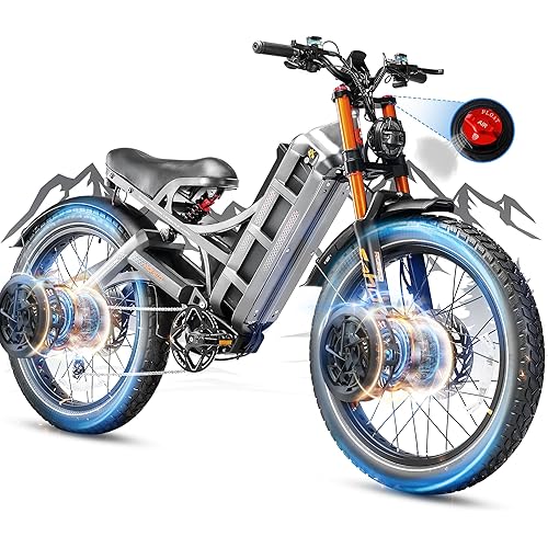 Romeo Pro Ⅱ Ebike (2025 Launch) 4000W Electric Bike for Adults, 52V 70AH Long Range Ebike 200Miles, 46MPH Dual Motor Ebike, 26 * 4.0" Fat Tire Electric Mountain Bike Full Suspension, UL2849