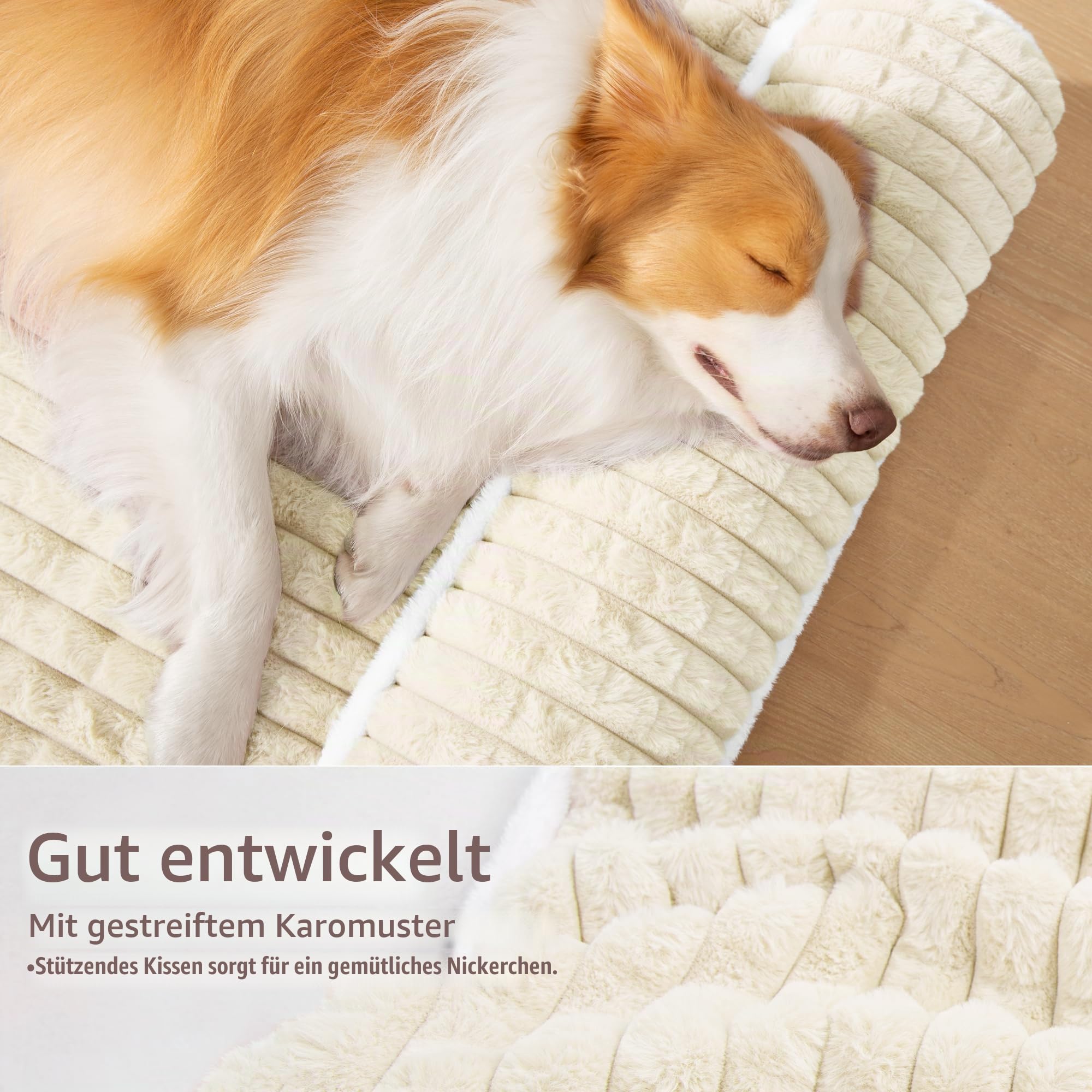 Orthopädisches Hundebett Grosse Hunde Mit Kissen, 106x71cm
