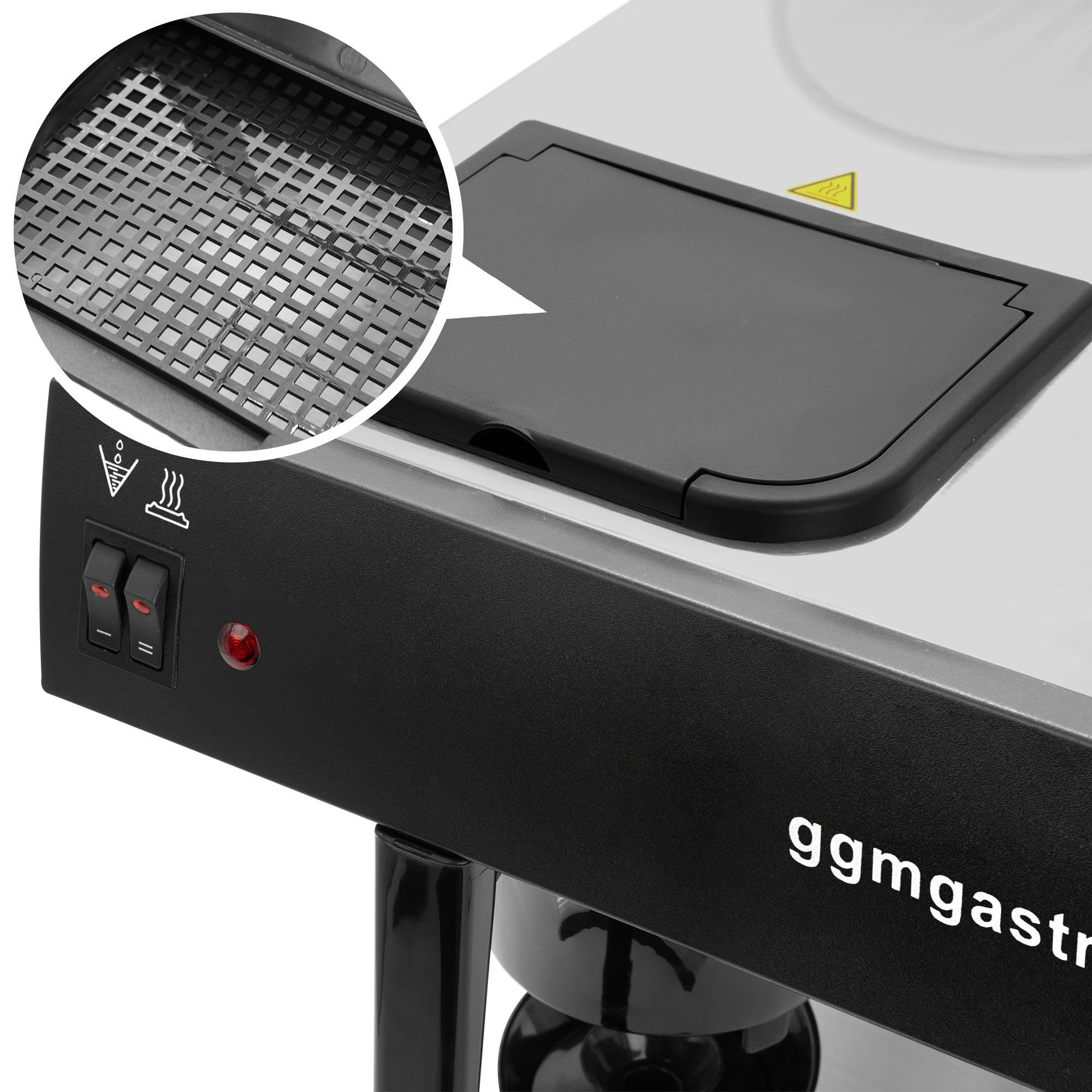 GGM Gastro Filterkaffeemaschine 2x2L 2,8 kW | Ideal für den Dauereinsatz, hochwertige Edelstahlverarbeitung, zeitsparende Reinigung, integrierter Überhitzungsschutz
