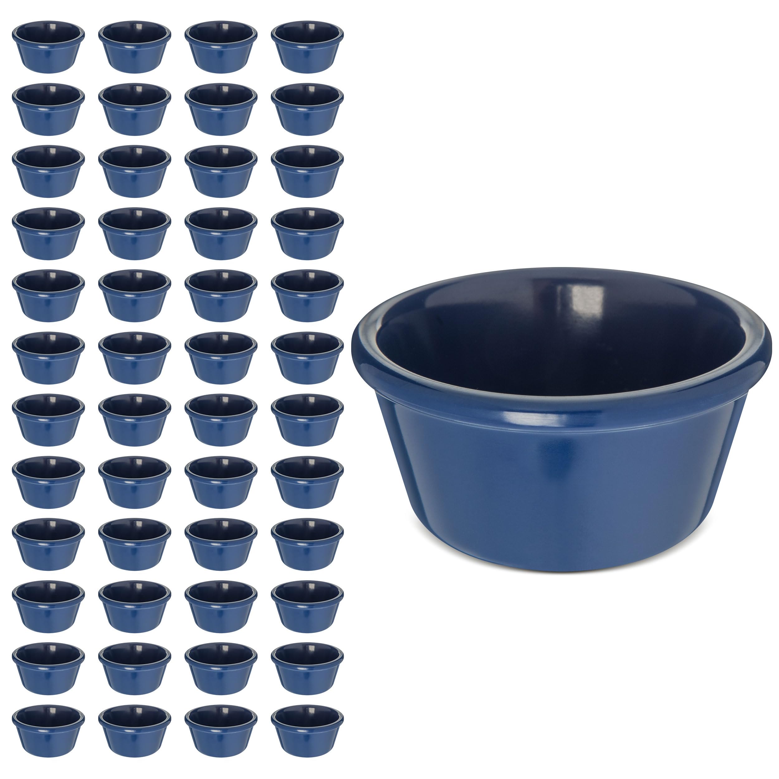 Carlisle S28060 Melamine Smooth Ramekin, 3 oz Capacity, Cobalt Blue (Case of 48)