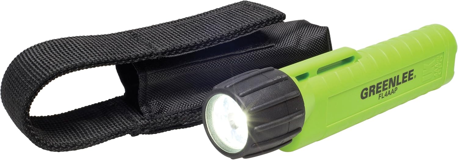Greenlee FL4AAP Flashlight, LED, Waterproof