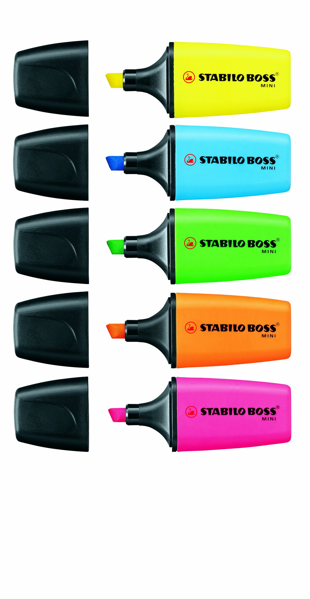 Textmarker - STABILO BOSS MINI - 50er Display - mit 5 verschiedenen Farben