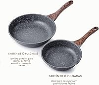 Vista 8 de SENSARTE Sartén Antiadherente para Freír, Sartén para Tortilla con Revestimiento de Granito Suizo, Sartén de Chef de Piedra Saludable para Cocinar