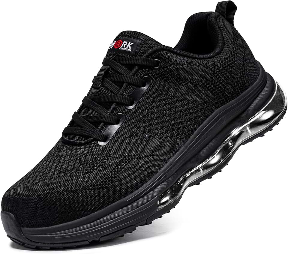 Steel Toe Cap Safety Trainers Men Slip On Work Shoes Lightwe