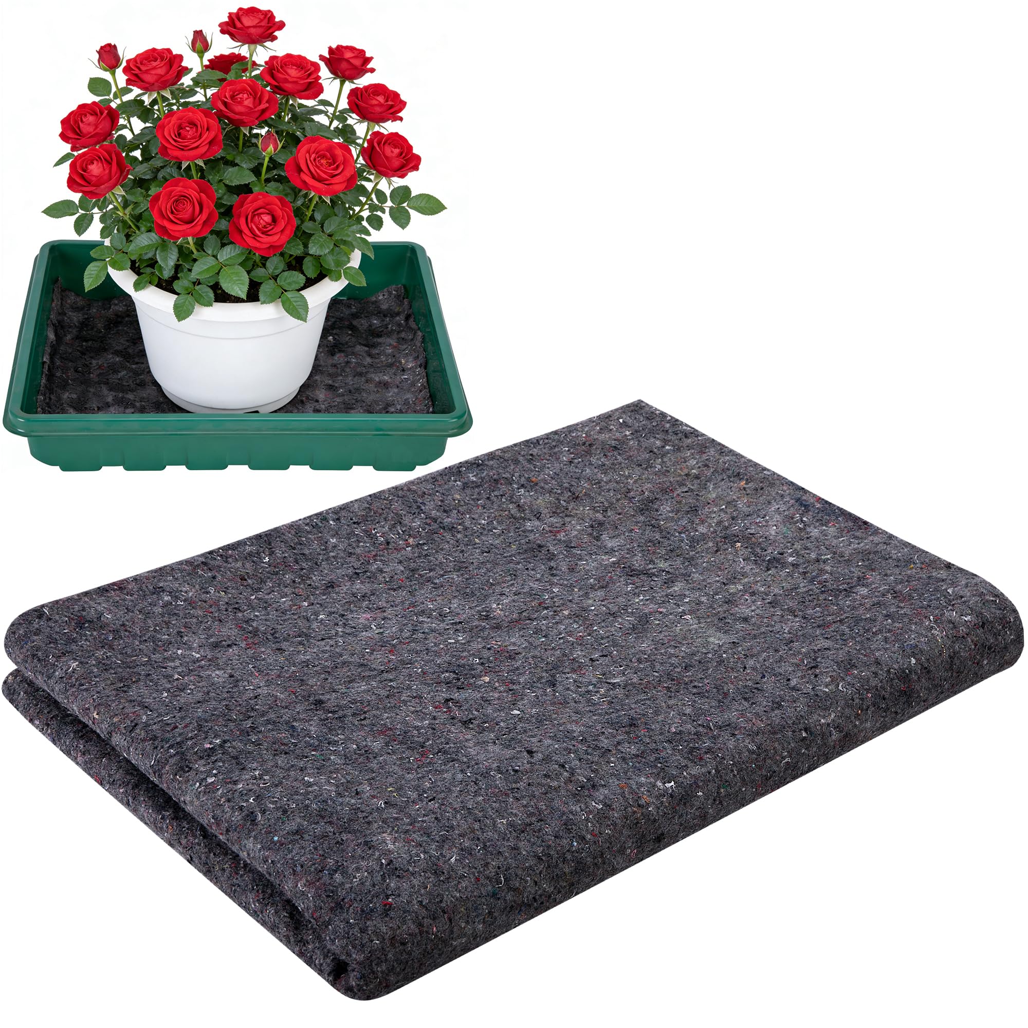 100 x 300CM Garden Capillary Matting-Automatic Plant Watering Mat-Felt Fabric Self Watering Plant Retaining Matting for Greenhouses House Pot Plants Seed Trays