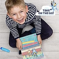 Vista 3 de Horizon Group USA Bluey Aqua Art - Hojas de actividad reutilizables con revelación de agua y bolígrafo de agua para dibujo y coloreado sin manchas