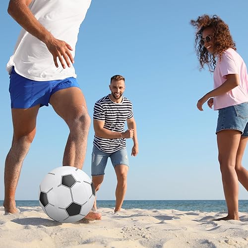 Miniatura 5 de durony Pelota de playa inflable de fútbol de 11 pulgadas, 12 piezas, pelota deportiva inflable para fiesta de cumpleaños, verano, playa, juegos de