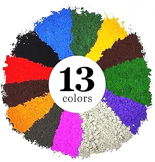 GOODTAKE 13 Colors Iron Oxide Pigment Powder, Concrete Cement Dye for Pa...