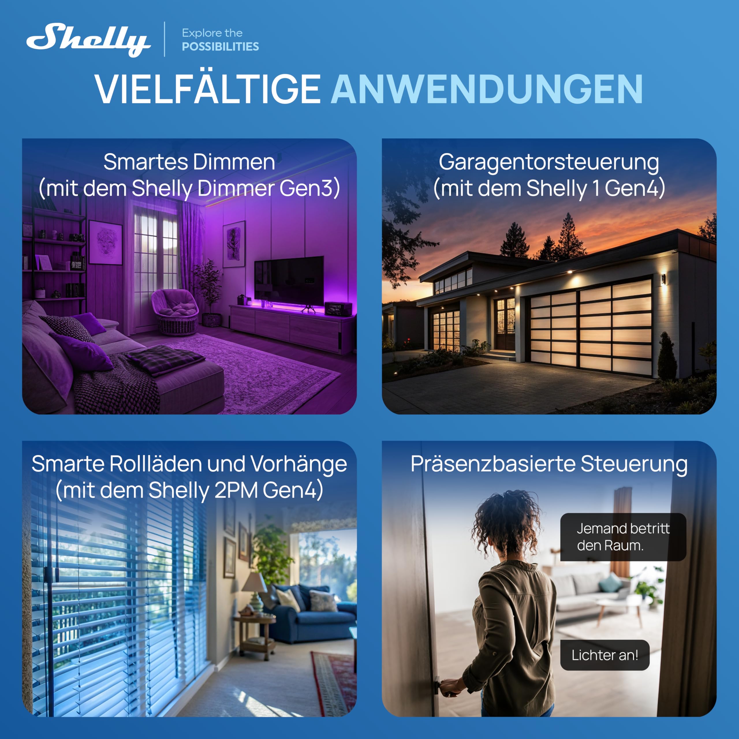 Shelly BLU Remote Control ZB Weiß - Smarte Zigbee & Bluetooth Fernbedienung für Shelly Geräte, Präzises Scrollrad, Find-Me-Funktion, Mehrkanalsteuerung, Einfache Kopplung, Viele Aktionsmodi