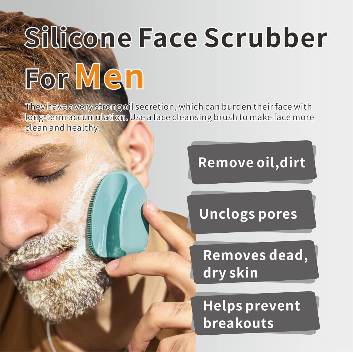 Silicone Face Scrubber,Face Scrubber,2pcs Facial Cleansing Brush,Facial Washing Brush for Deep Clean Pore Cleansing Blackhead Remover Scrubbing Brushes for All Kinds of Skins (Green+Pink) - Image 2