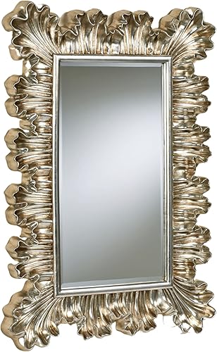 Touch of Class Lujoso espejo de pared de lujo Platino grande estilo tradicional decoración estética vintage cristal biselado elegantes espejos