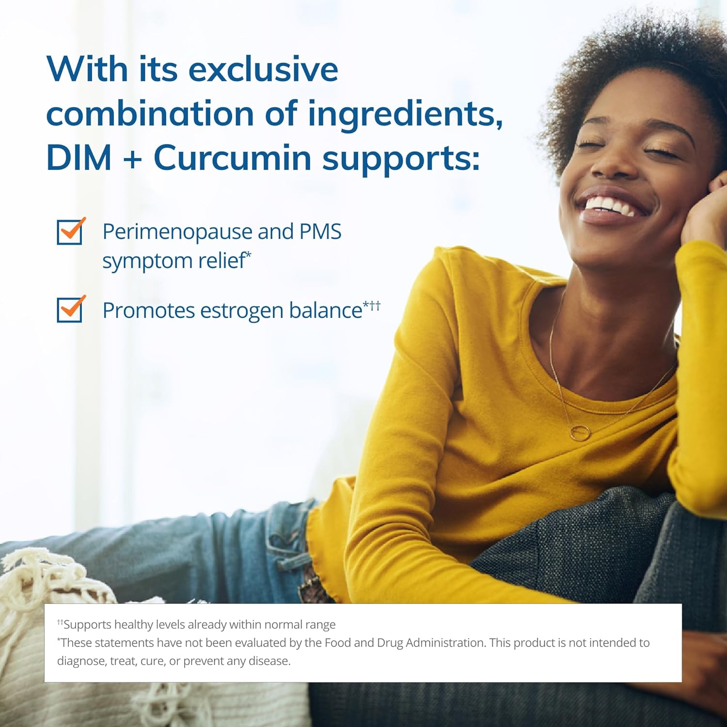 EuroMedica DIM + Curcumin - Estrogen Balance Support Supplement - Dietary Supplement with Curcumin & Grape Seed Extract - Turmeric Essential Oil for Healthy Metabolism Support - 30 Capsules - Image 2