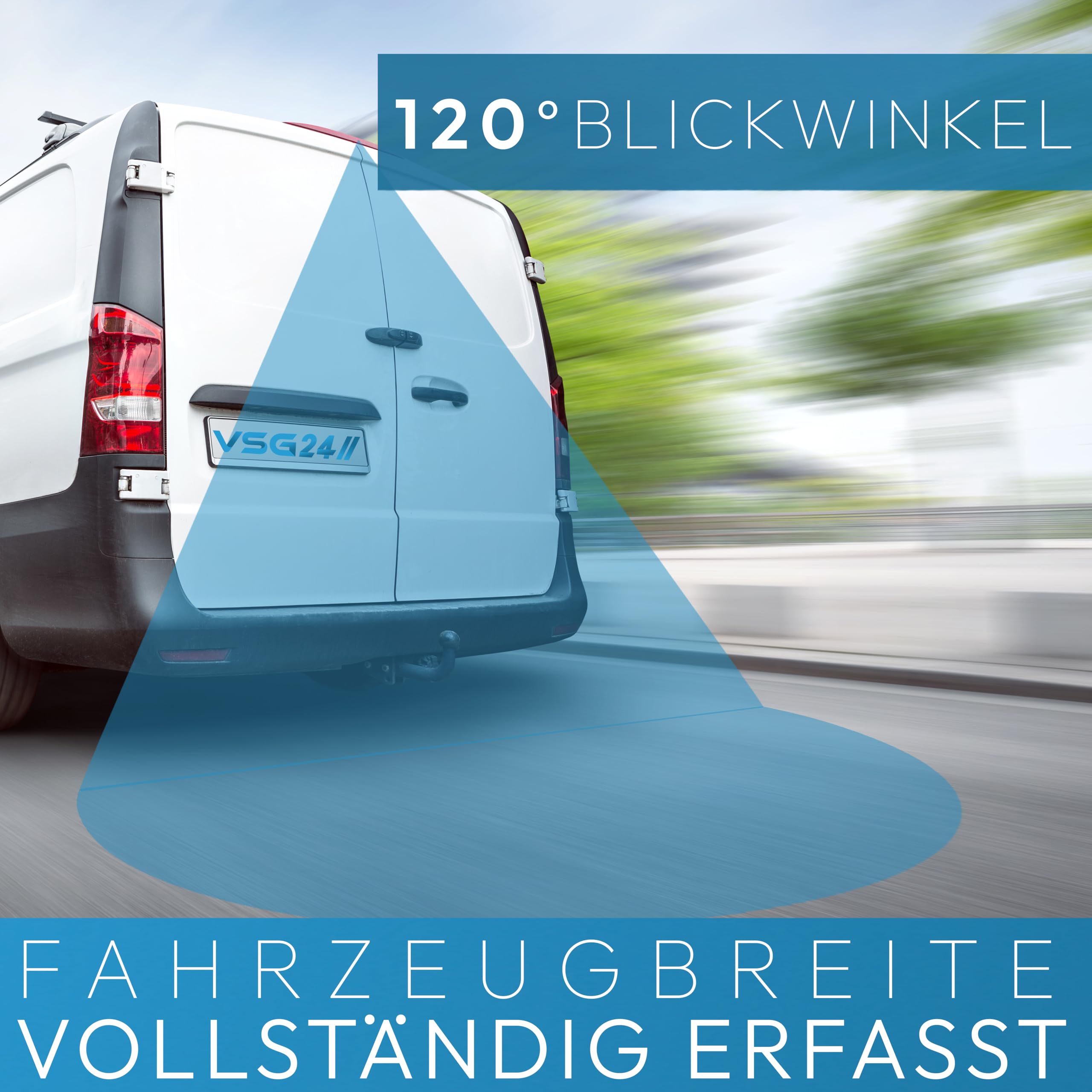 VSG24 Transit Robuste Schwerlast LKW Rückfahrkamera / einfaches Nachrüsten 12V-24V / Traktor Wohnmobil Wohnwagen / Rückfahrsystem Camera Einparkhilfe