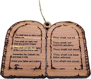 10 Commandments - Cedar Ornament