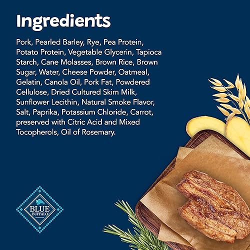 Miniatura 5 de Blue Buffalo Sizzlers - Golosinas naturales para perros suaves y húmedas bolsa original de cerdo de 6 onzas